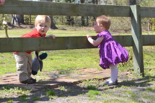 christian and lilly at fence